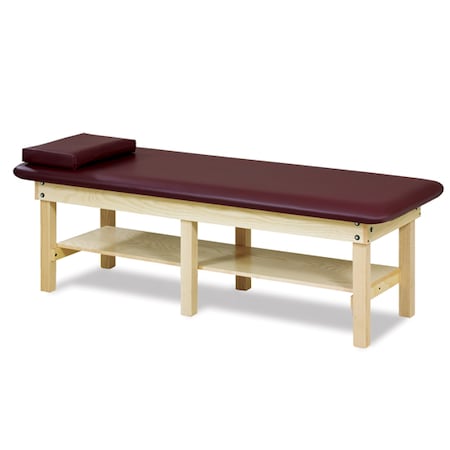 Clinton Low Height Bariatric Treatment Table, Dark Cherry Finish, Warm Gray 6196-1DC-3WG